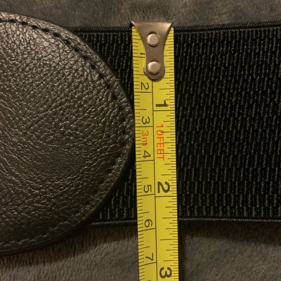 Elastic Leather Gemstone Wide Fashion Belt - Picture 11 of 11